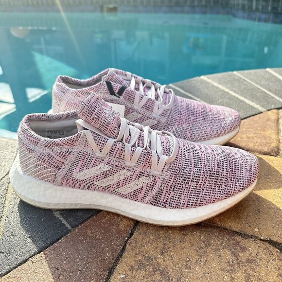 WOMEN'S adidas PureBoost Go Running Shoes Orchid Tint B75824 Size 11 - Picture 2 of 10